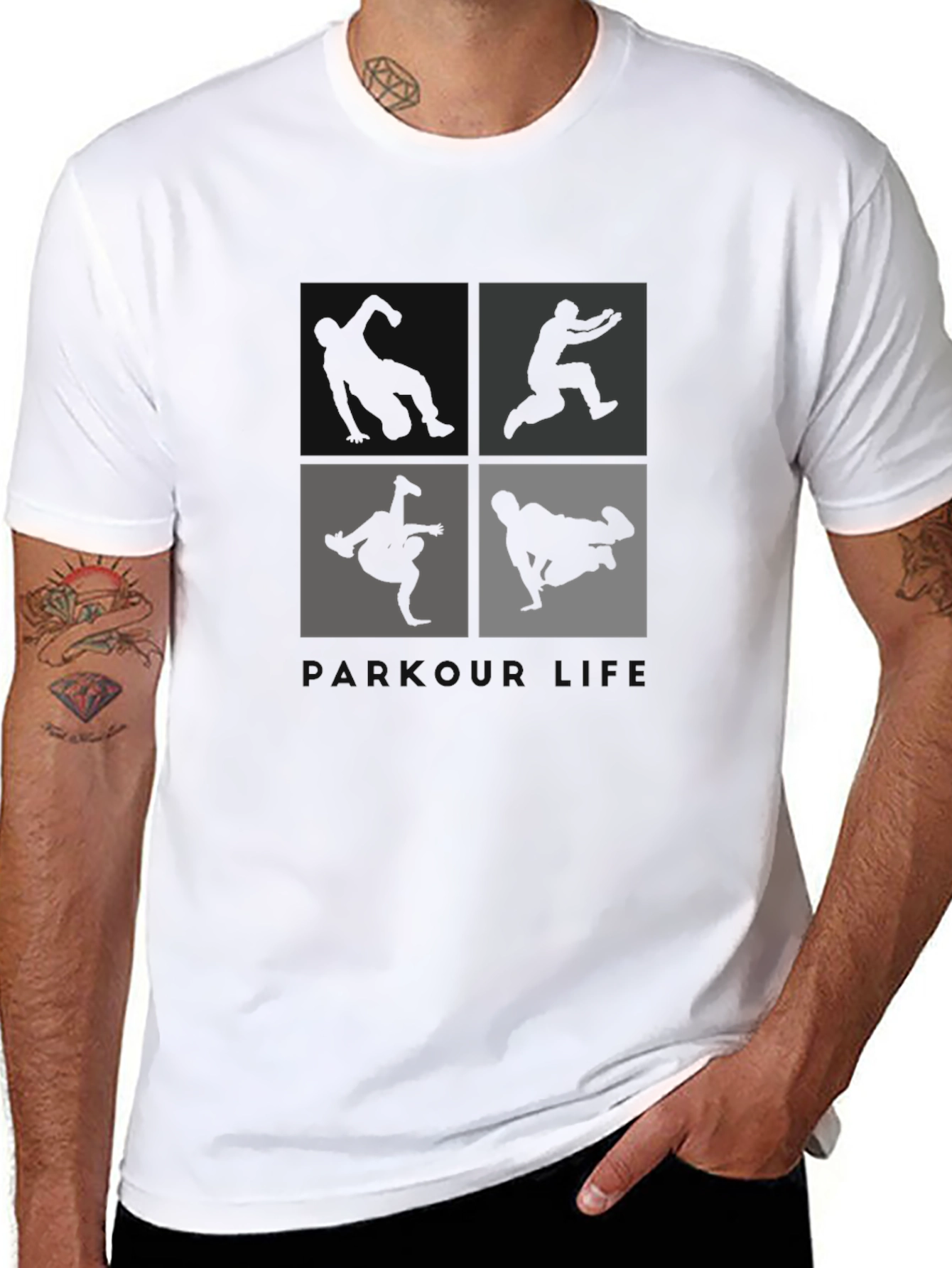 Parkour Silhouette Tee - Urban Style