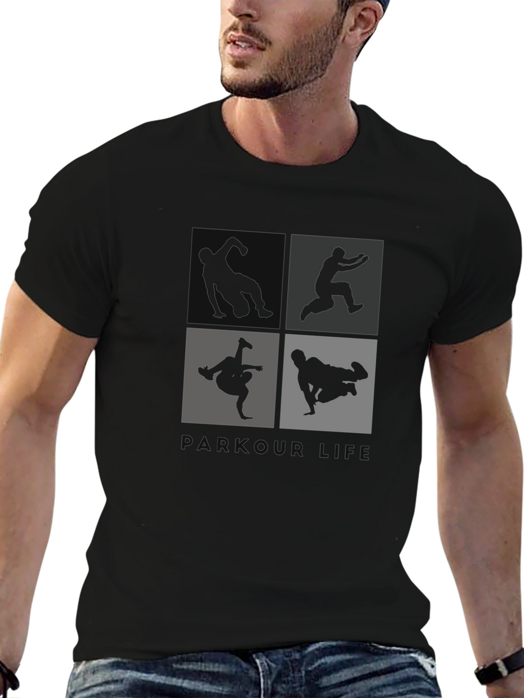 Parkour Silhouette Tee - Urban Style