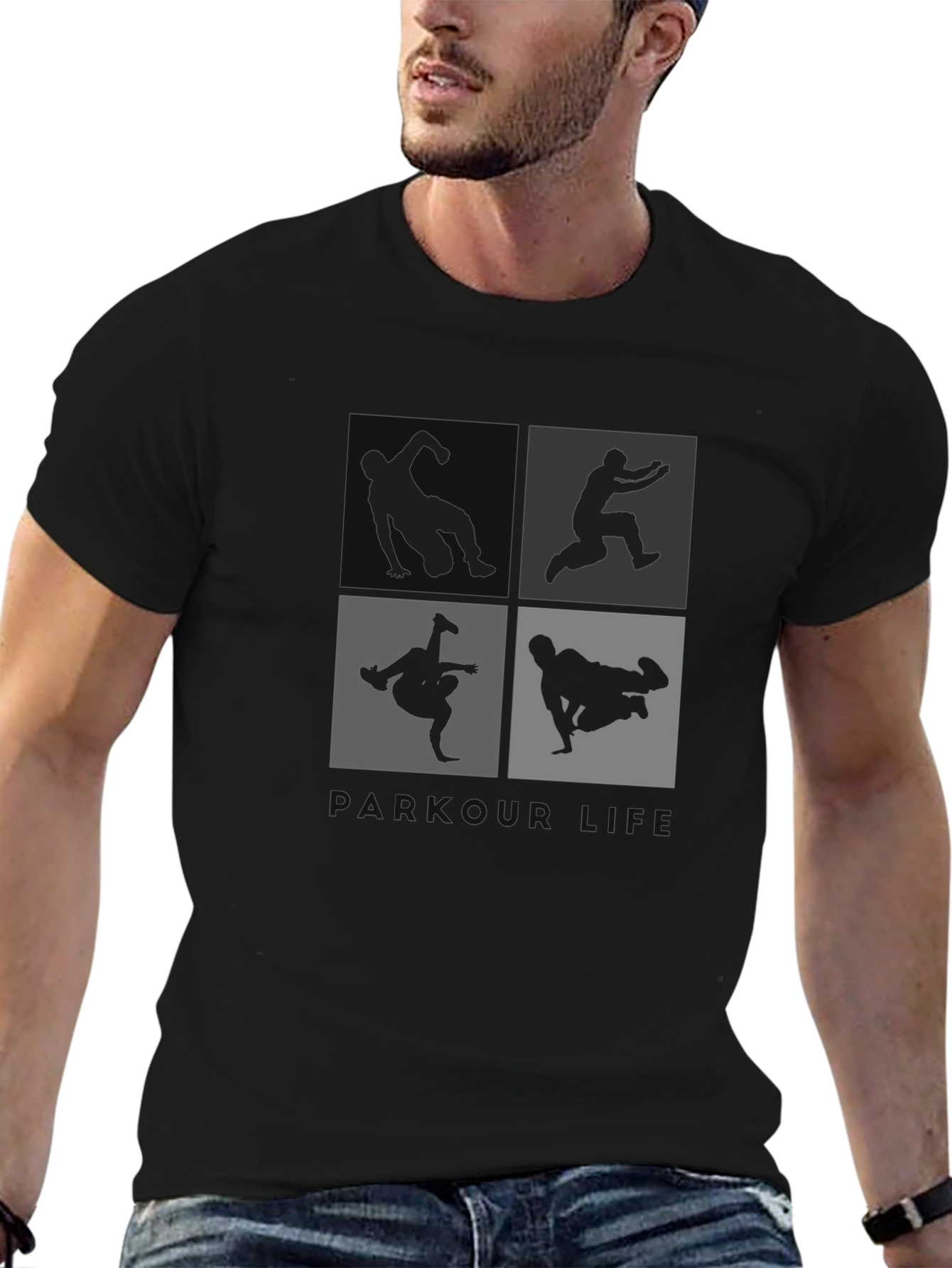Parkour Silhouette Tee - Urban Style