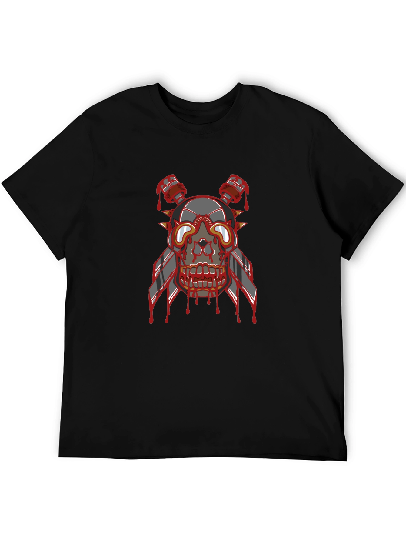 Skull Head Graphic Print T-Shirt