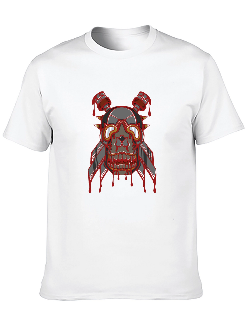 Skull Head Graphic Print T-Shirt