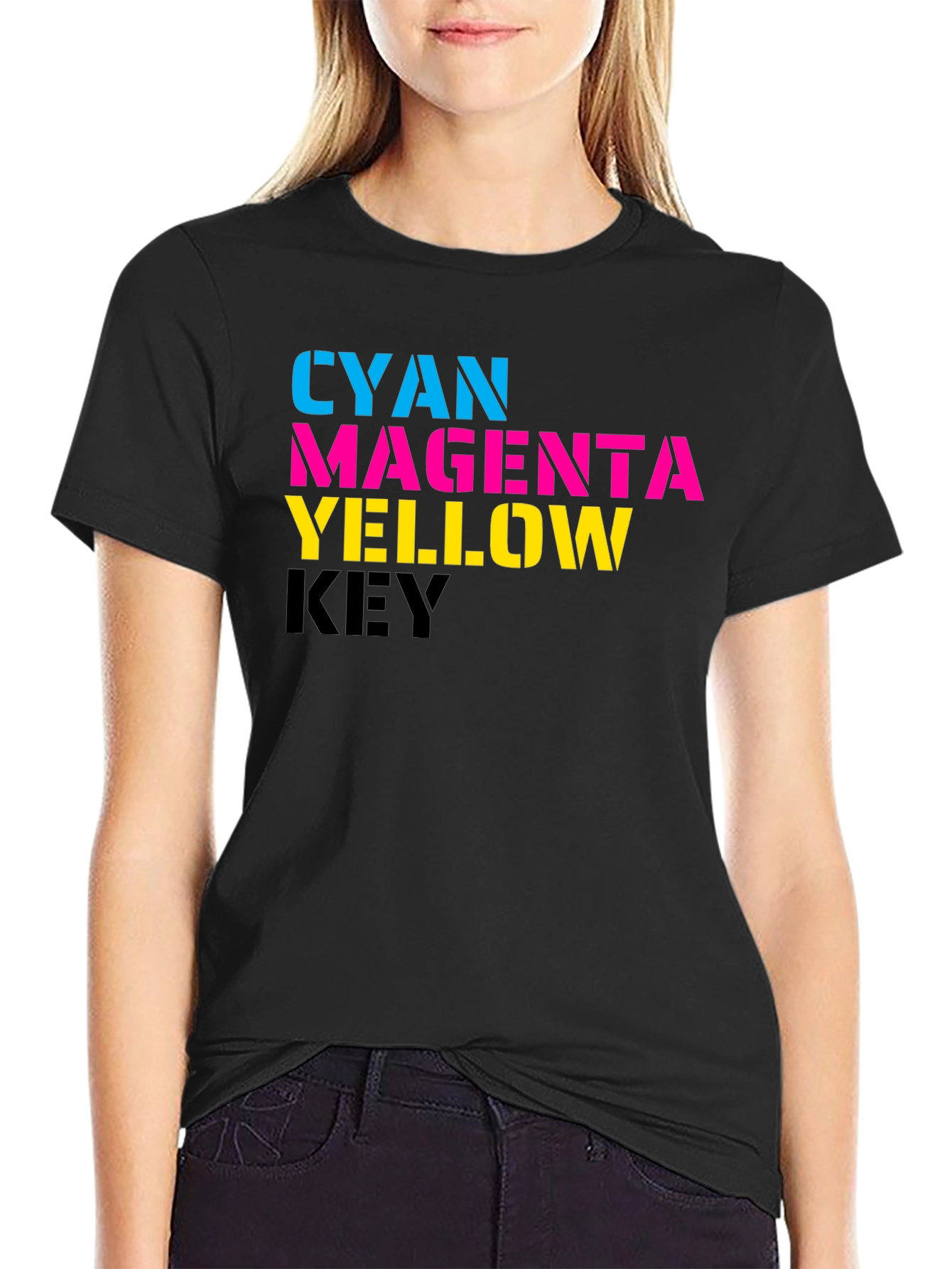 CMYK Print T-Shirt - Graphic Tee