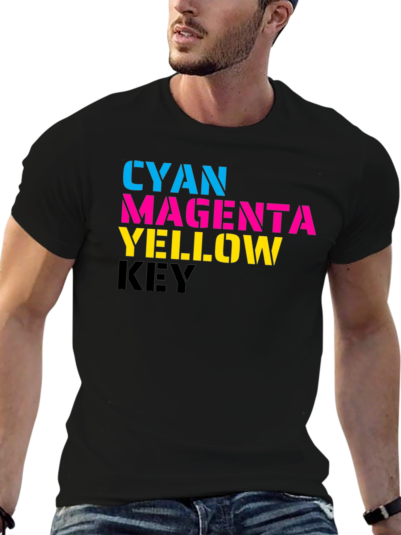 CMYK Print T-Shirt - Graphic Tee