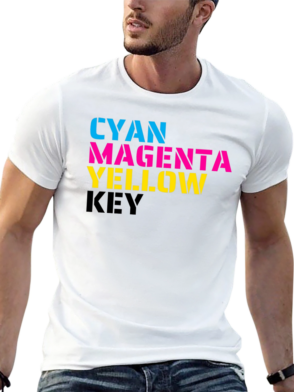 CMYK Print T-Shirt - Graphic Tee