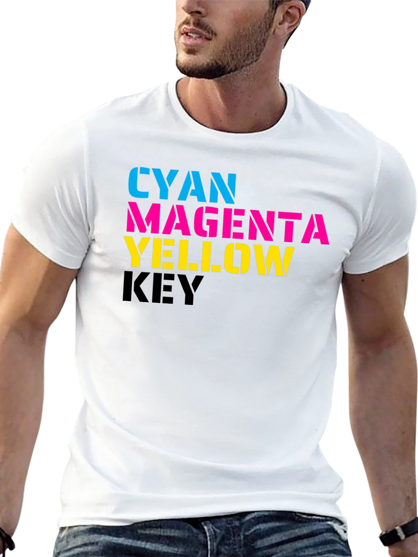 CMYK Print T-Shirt - Graphic Tee