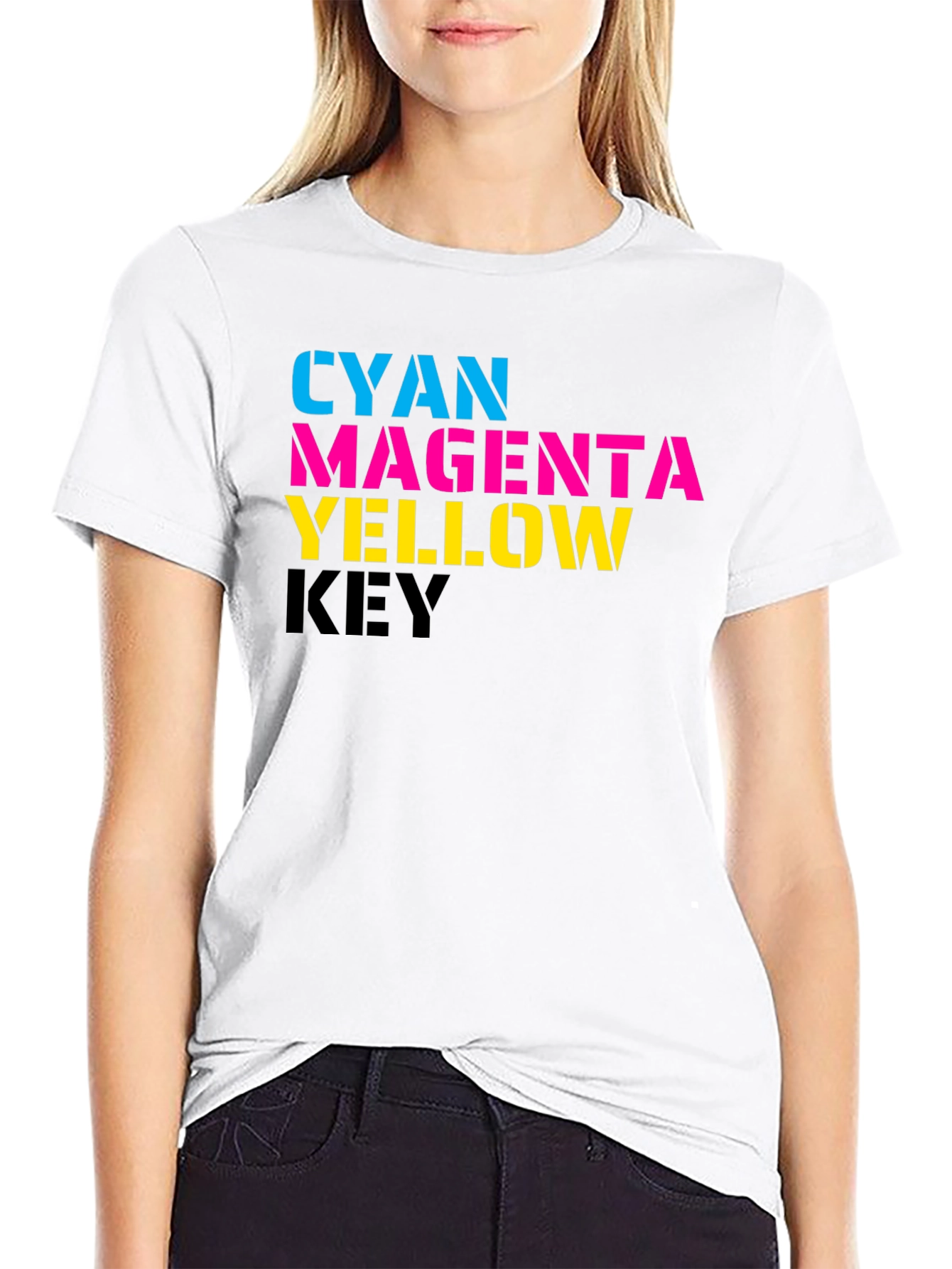 CMYK Print T-Shirt - Graphic Tee