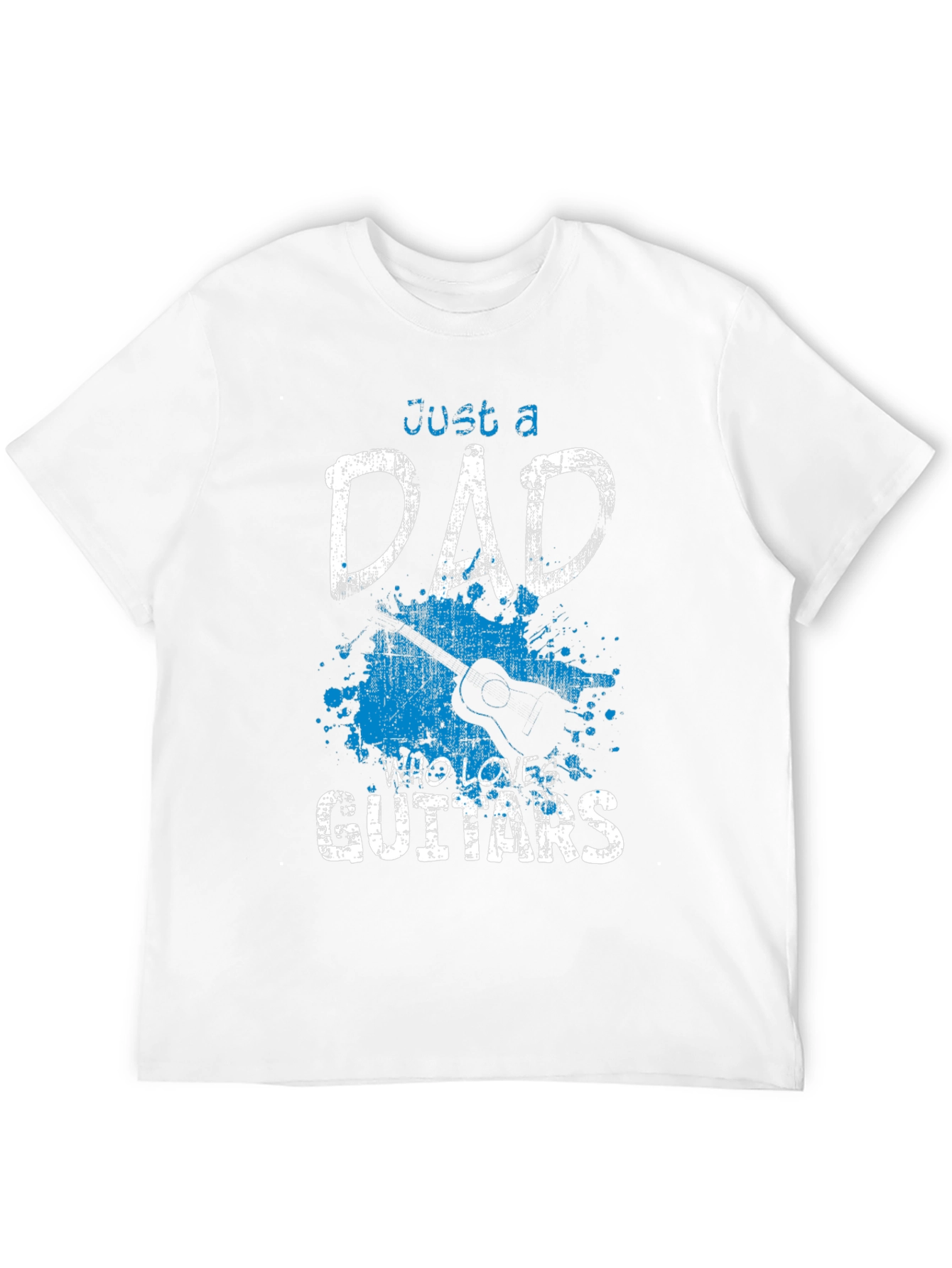 Dad Who Loves Guitars Black T-Shirt
