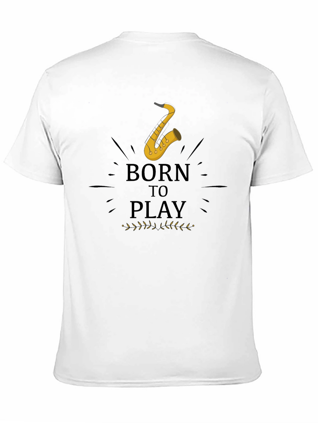 Born to Play Saxophone Black Graphic Tee