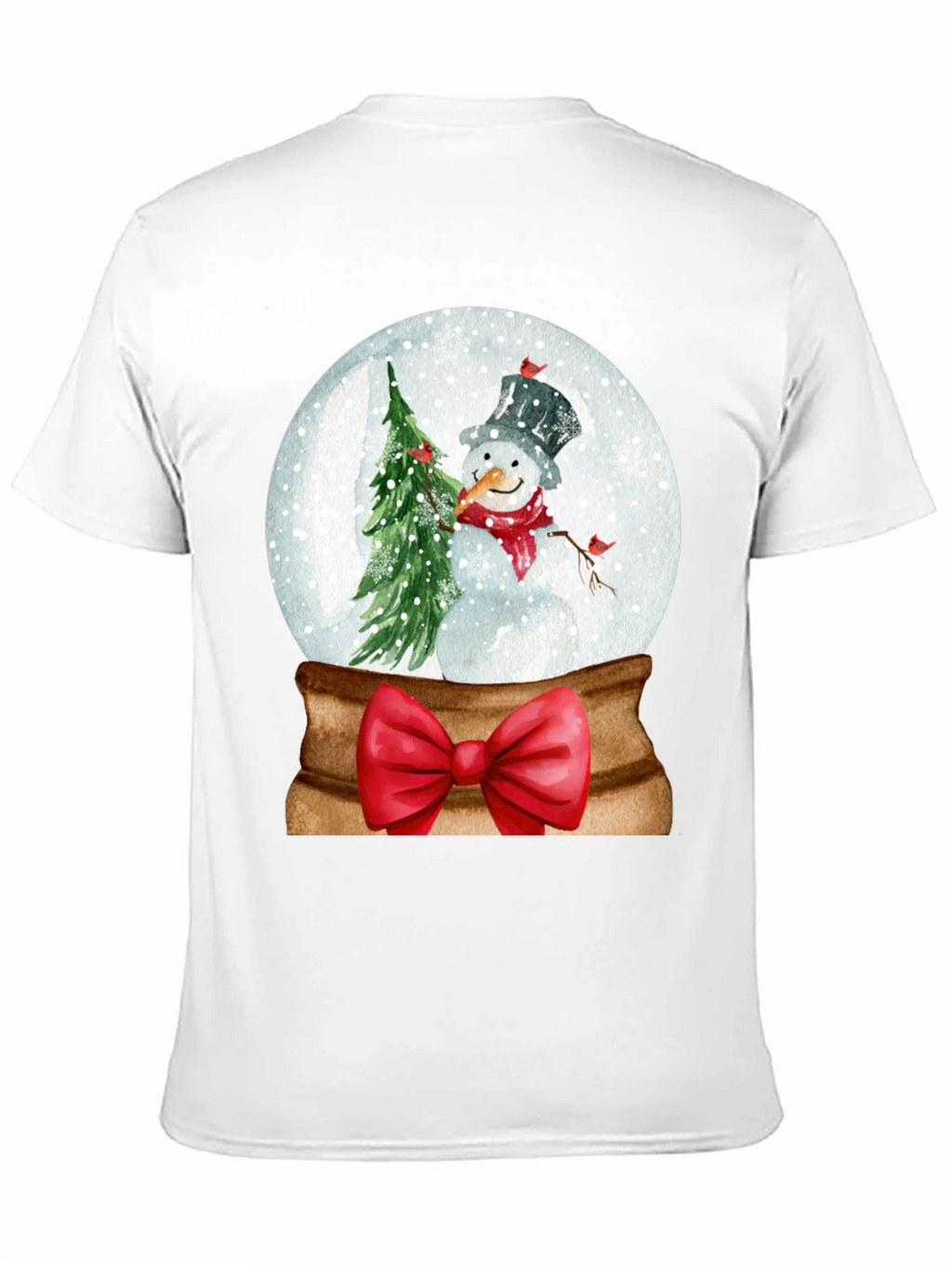 Festive Snow Globe Snowman Graphic Tee