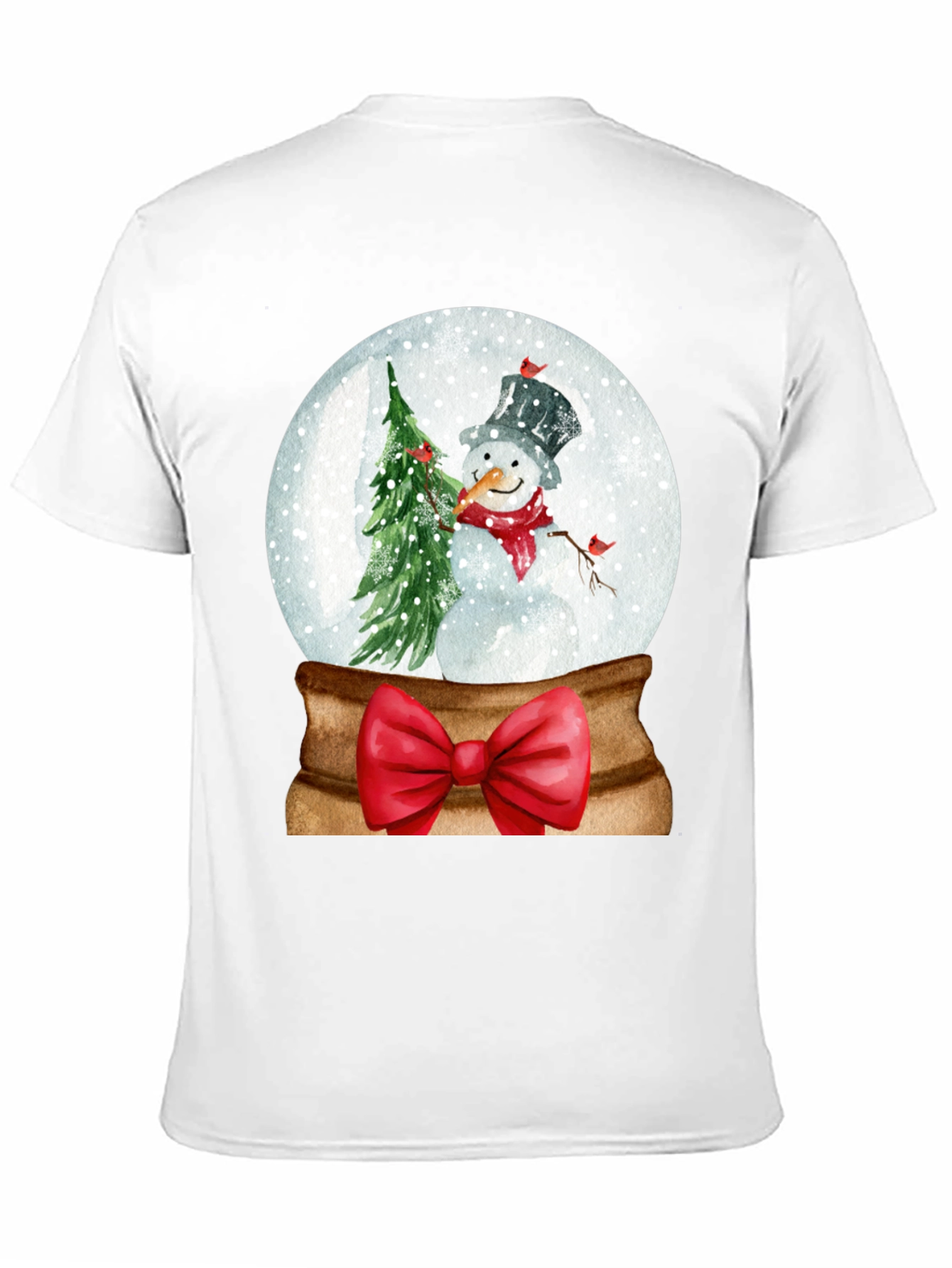 Festive Snow Globe Snowman Graphic Tee
