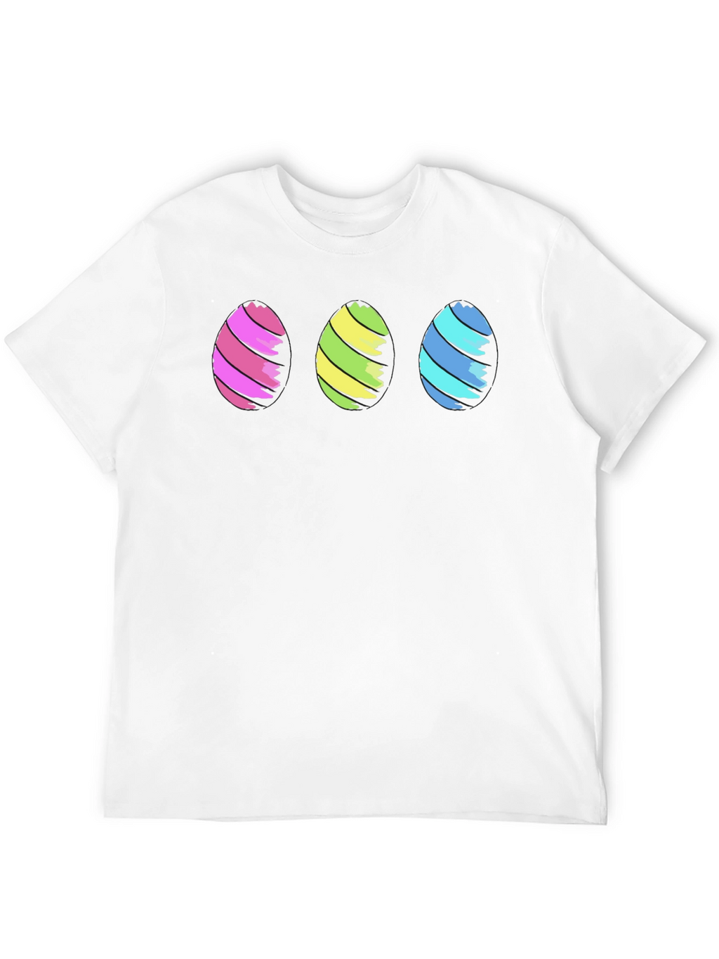 Easter Eggs Graphic Black T-Shirt