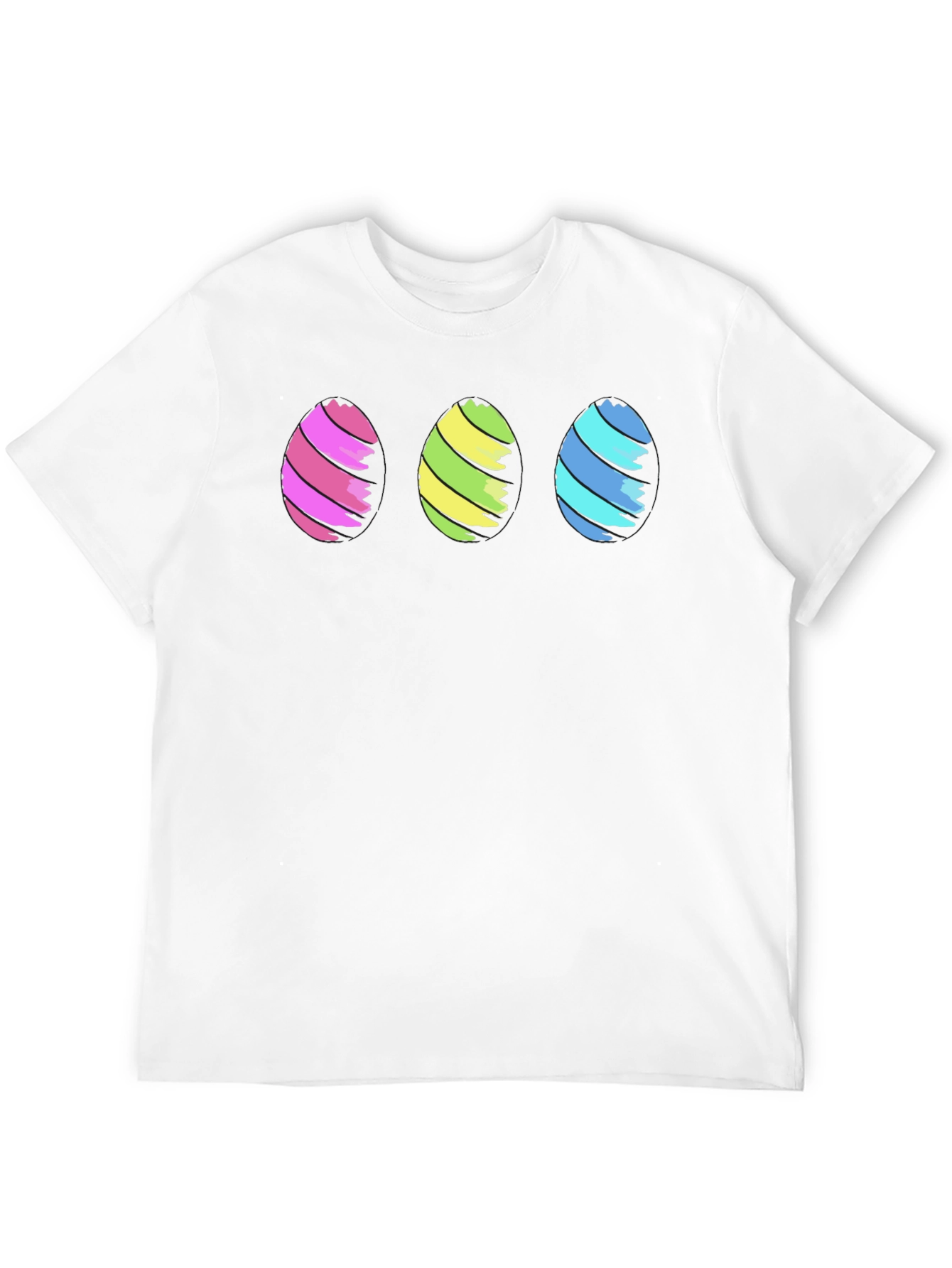 Easter Eggs Graphic Black T-Shirt