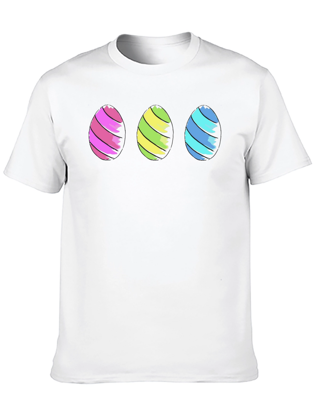 Easter Eggs Graphic Black T-Shirt