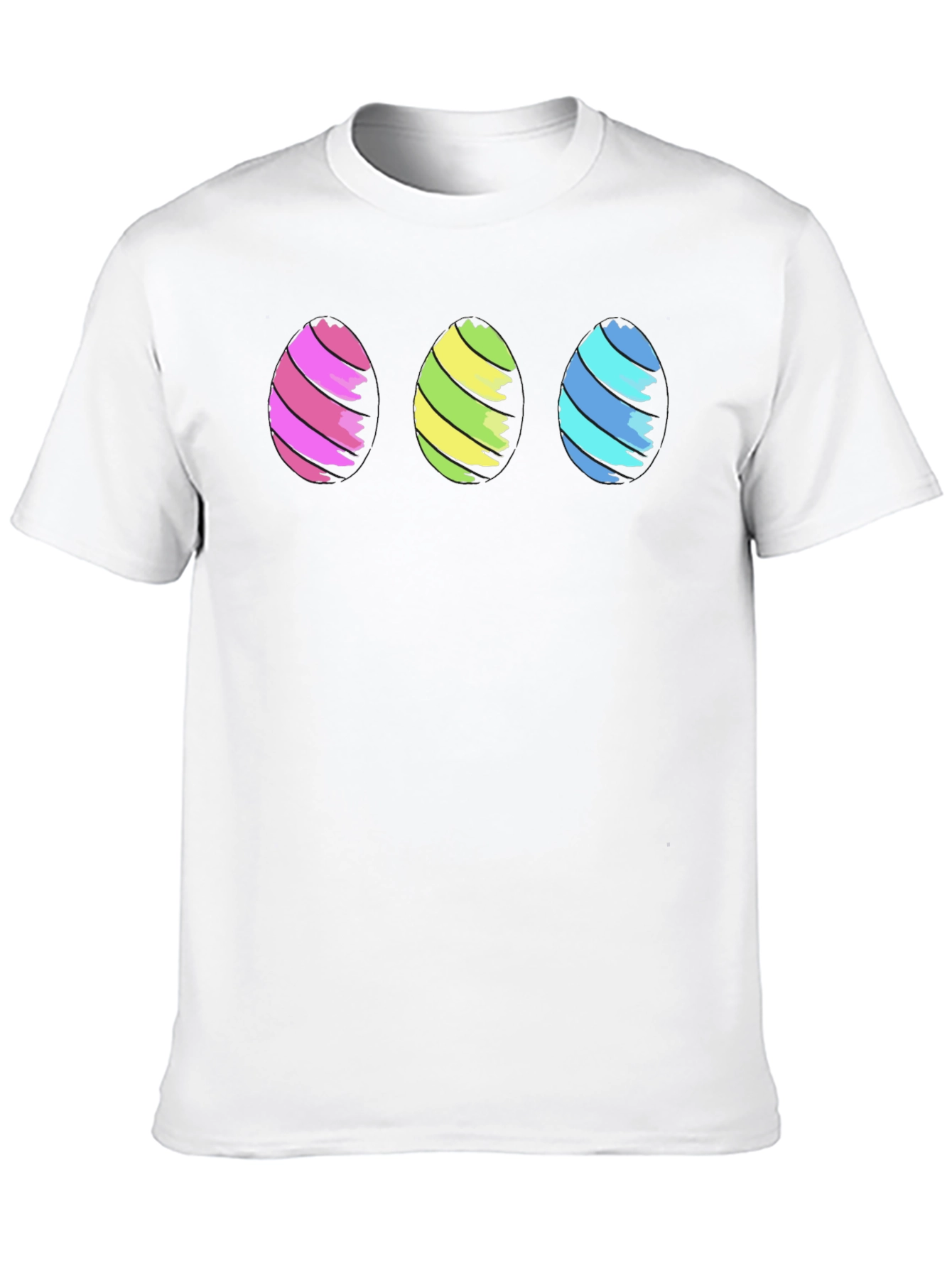 Easter Eggs Graphic Black T-Shirt