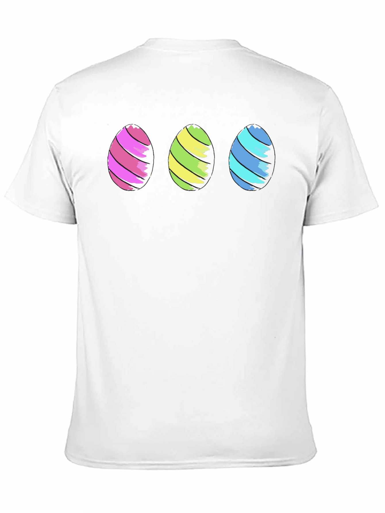 Easter Eggs Graphic Black T-Shirt
