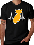 Cat Heartbeat T-Shirt - Unisex Graphic Tee