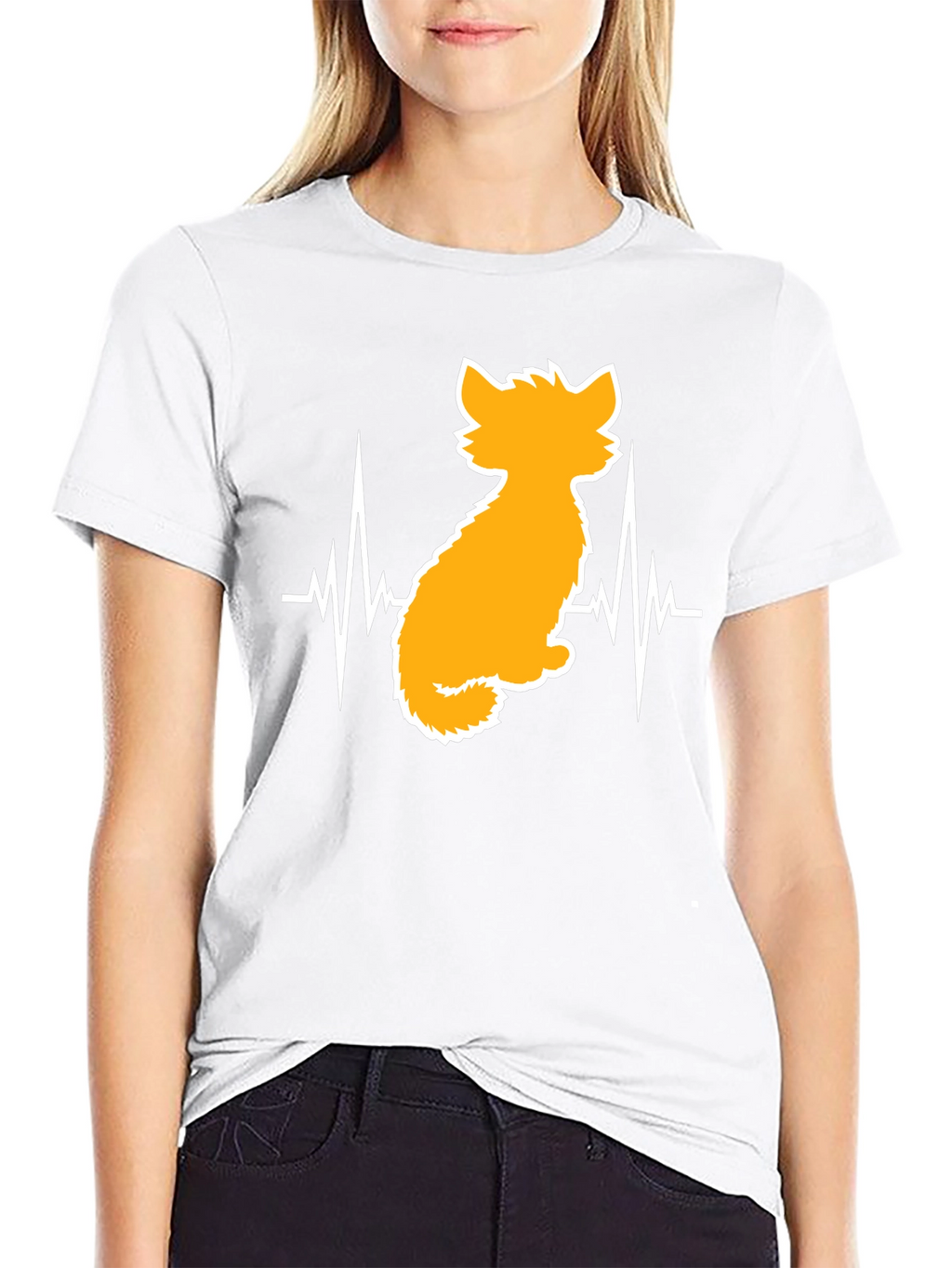 Cat Heartbeat T-Shirt - Unisex Graphic Tee