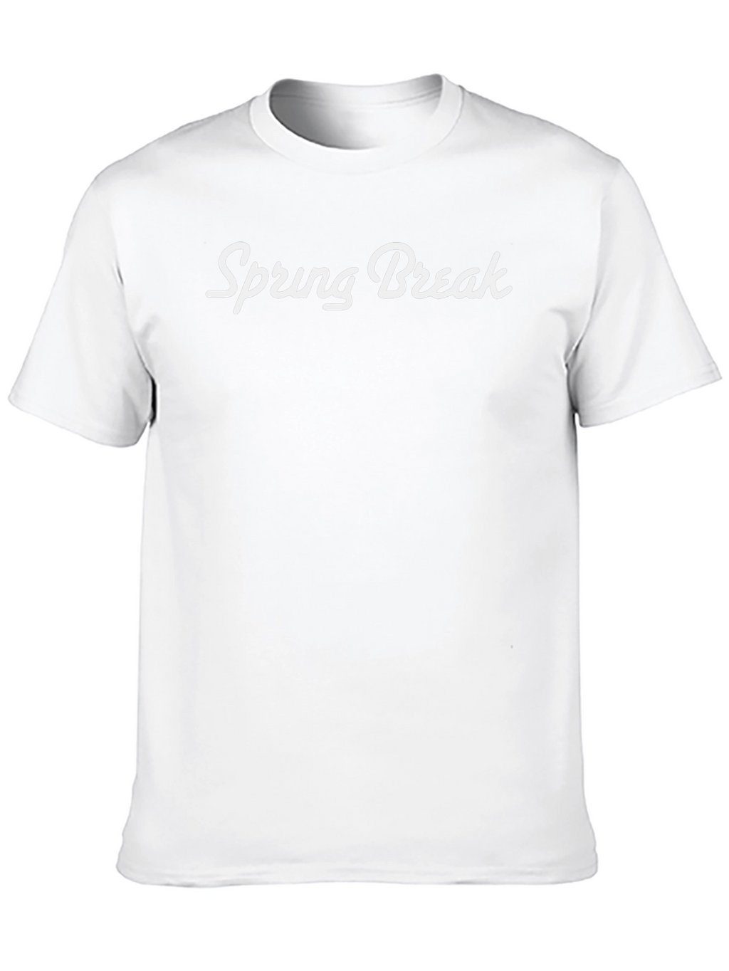 Spring Break Graphic T-Shirt - Black Crew Neck Tee