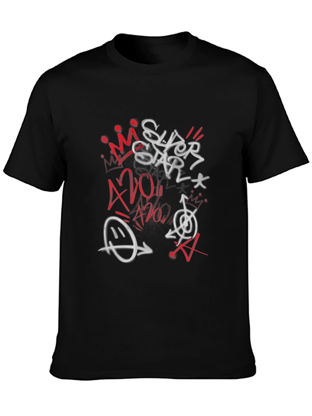 Superstar Graphic Print Black T-Shirt