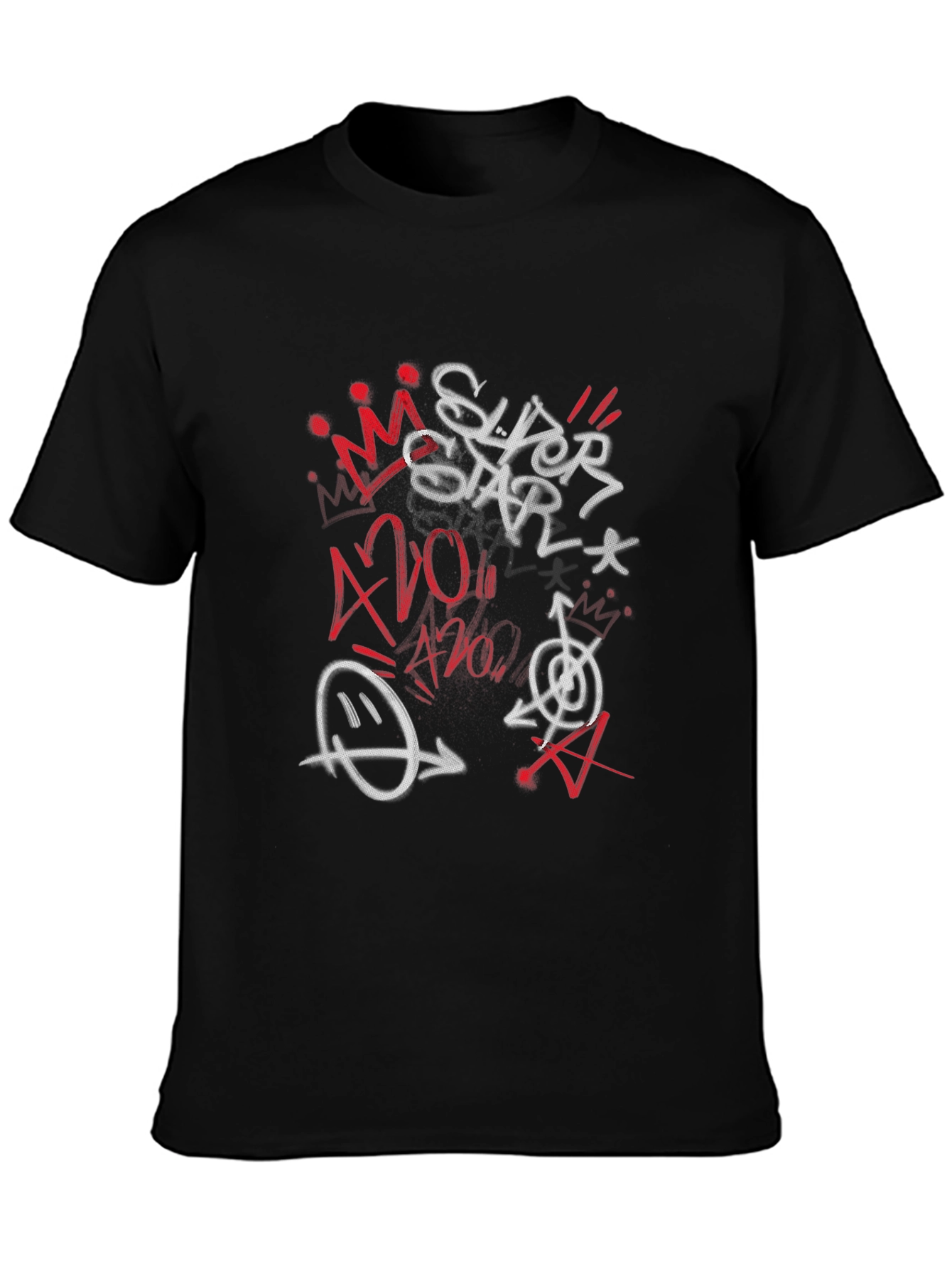 Superstar Graphic Print Black T-Shirt