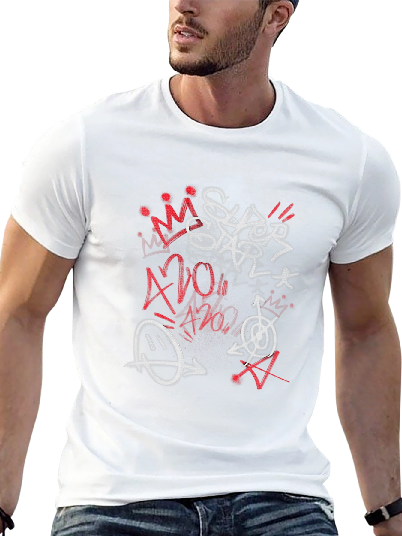 Superstar Graphic Print Black T-Shirt