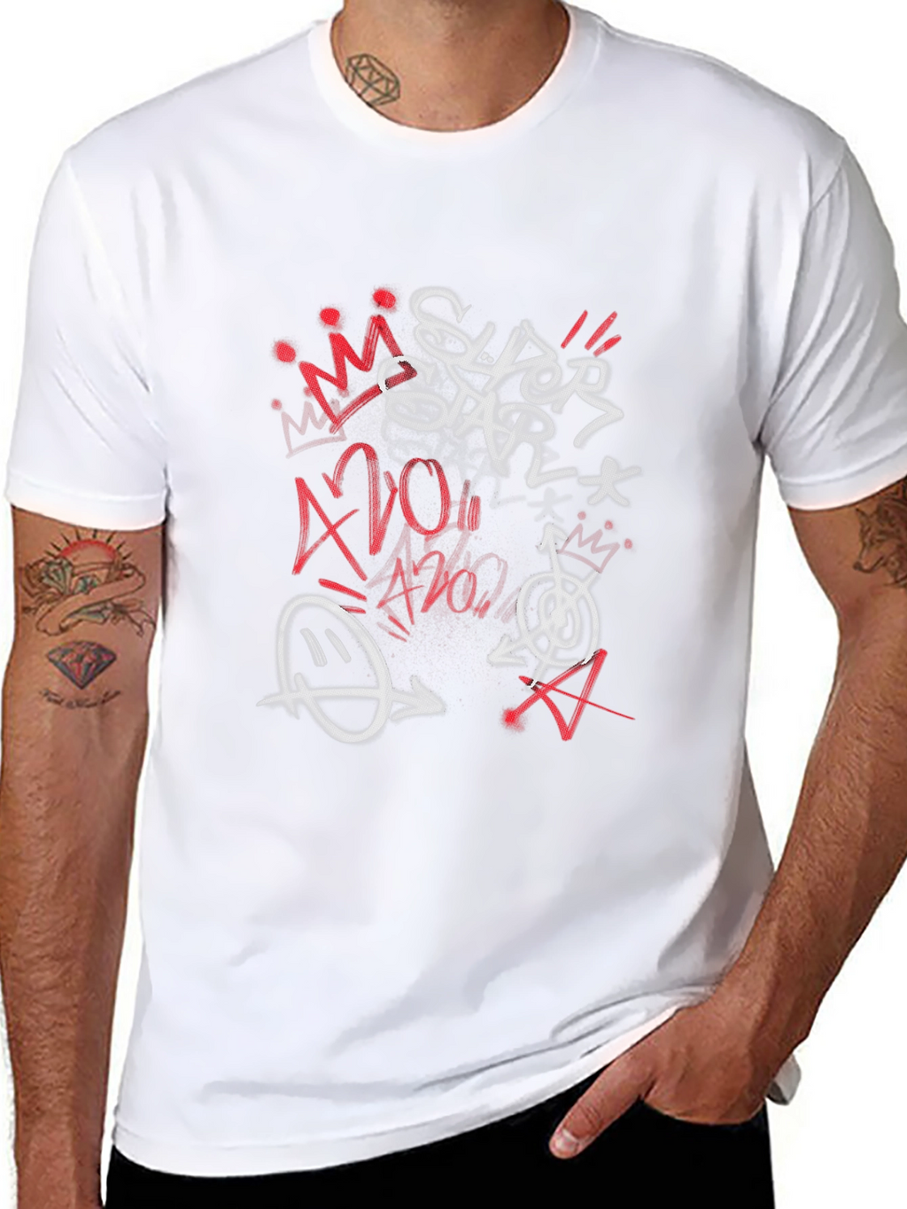 Superstar Graphic Print Black T-Shirt