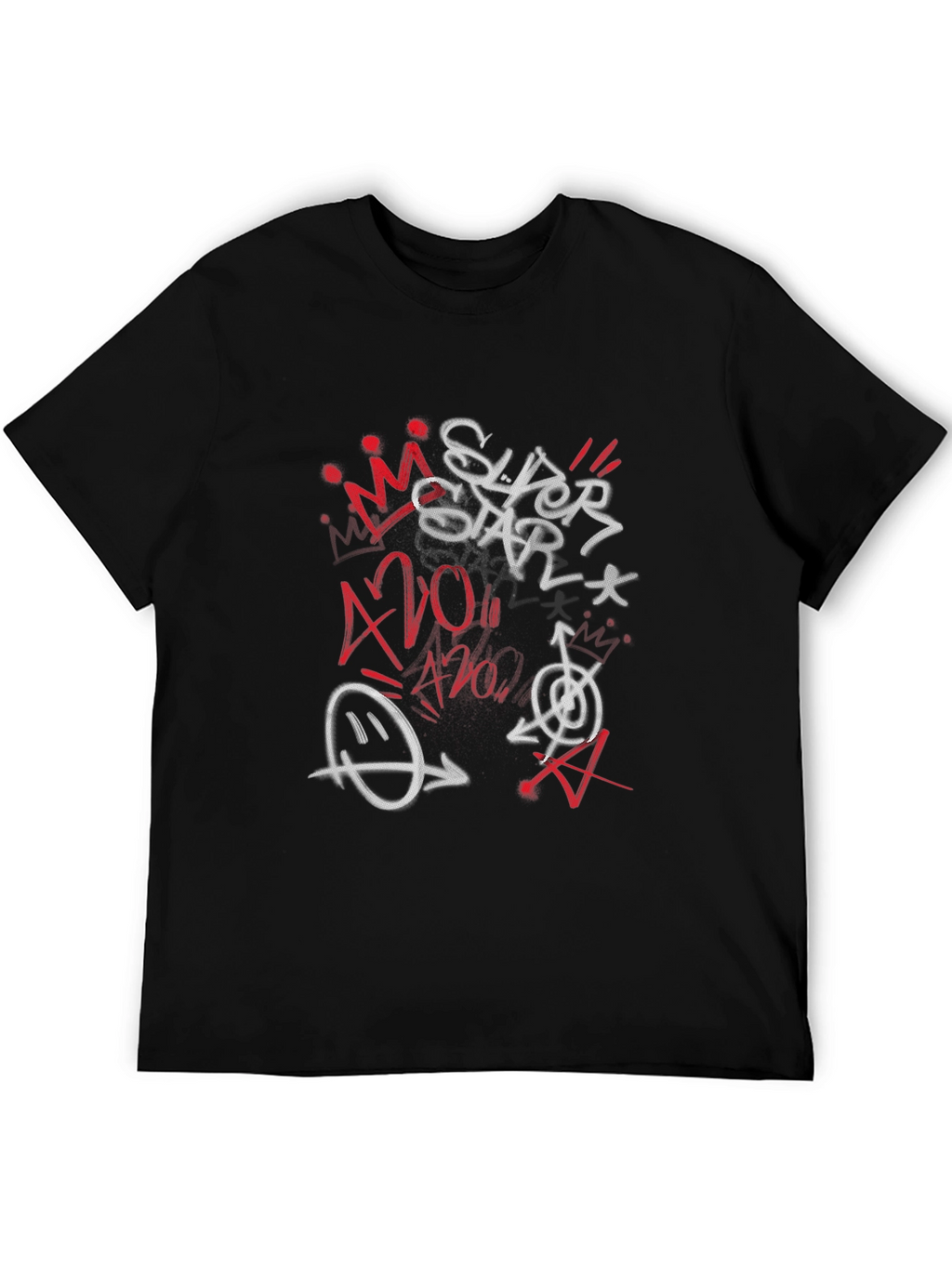 Superstar Graphic Print Black T-Shirt