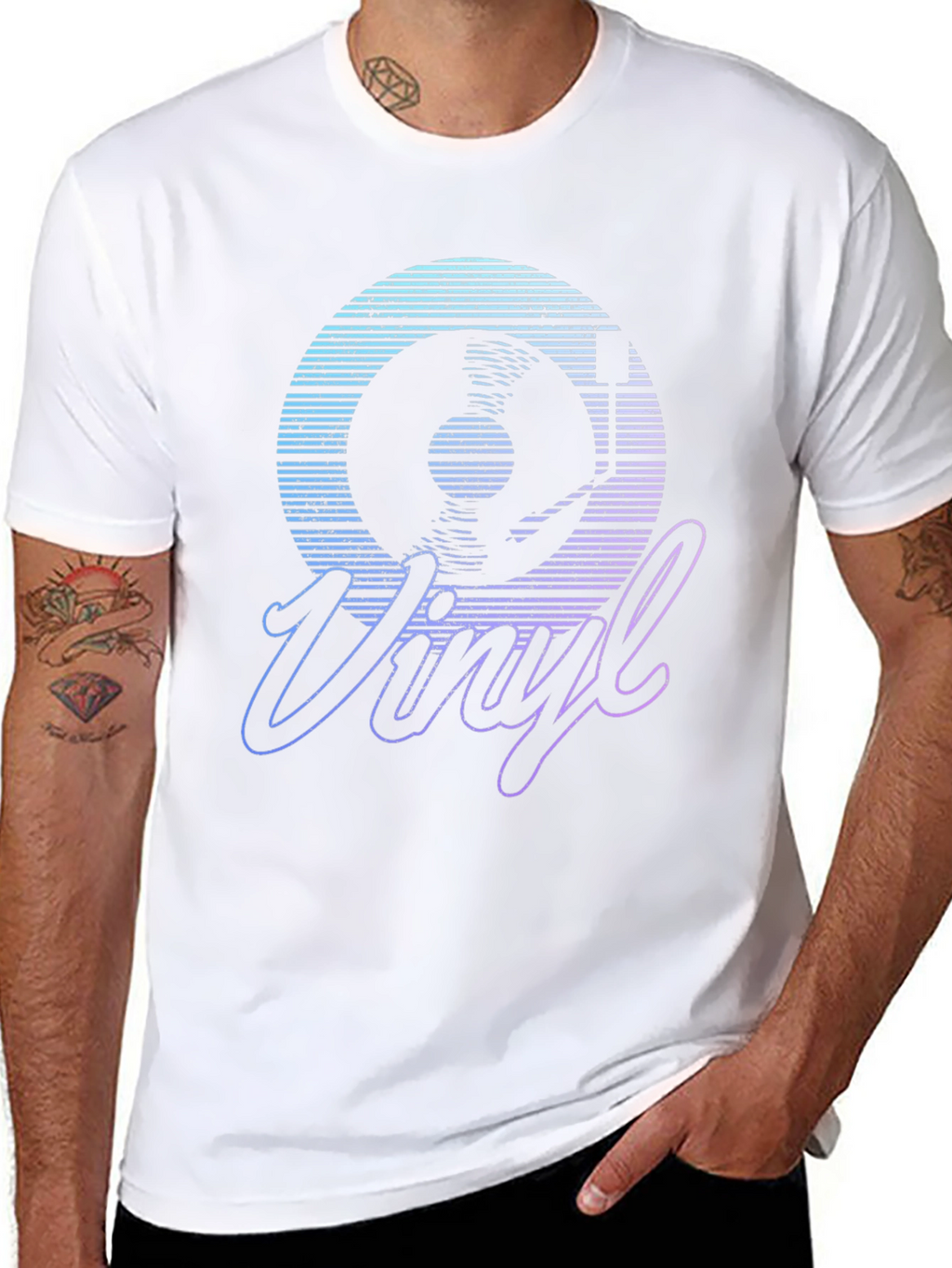 Retro Vinyl Record Graphic T-Shirt