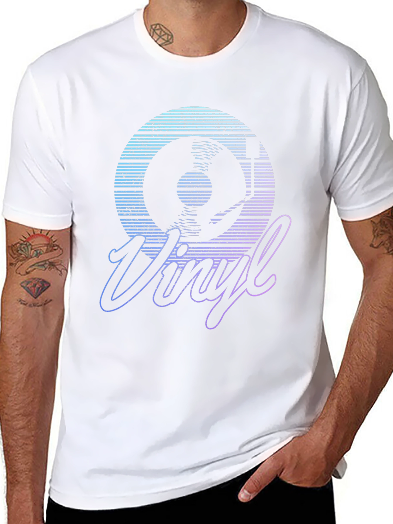 Retro Vinyl Record Graphic T-Shirt