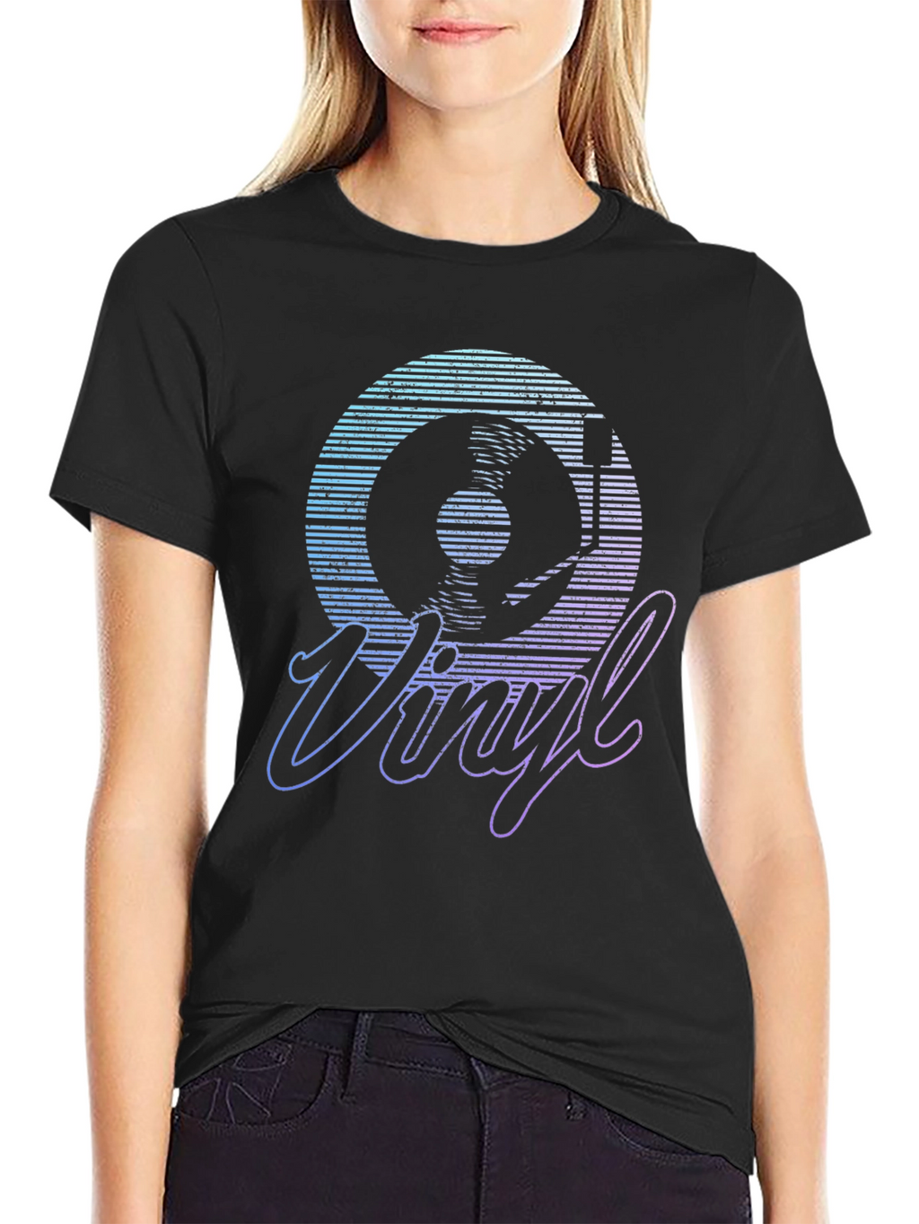 Retro Vinyl Record Graphic T-Shirt