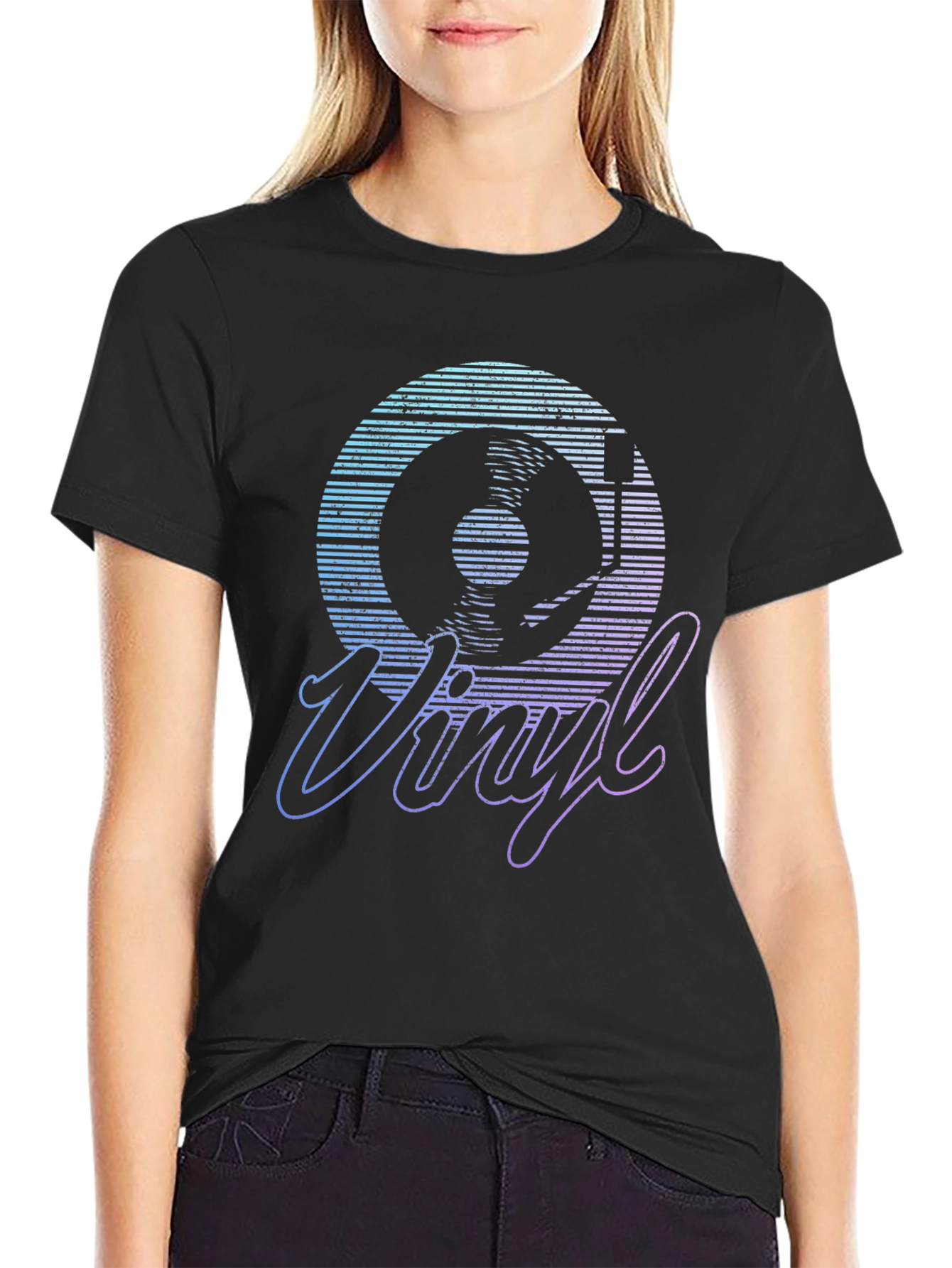 Retro Vinyl Record Graphic T-Shirt