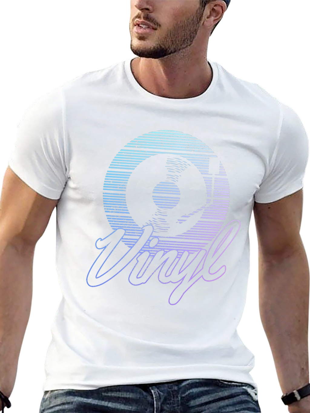 Retro Vinyl Record Graphic T-Shirt