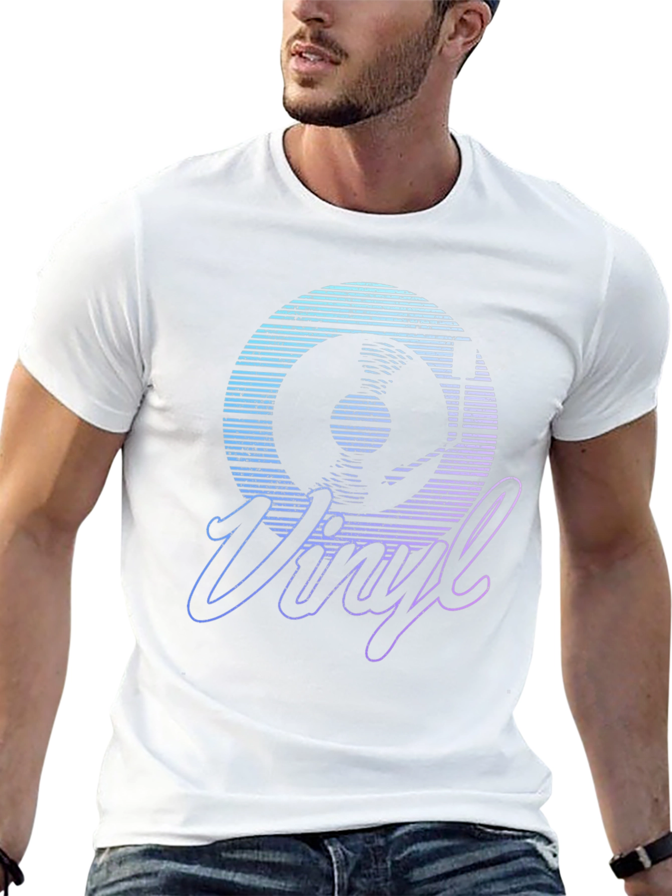 Retro Vinyl Record Graphic T-Shirt