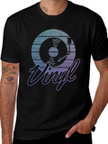 Retro Vinyl Record Graphic T-Shirt