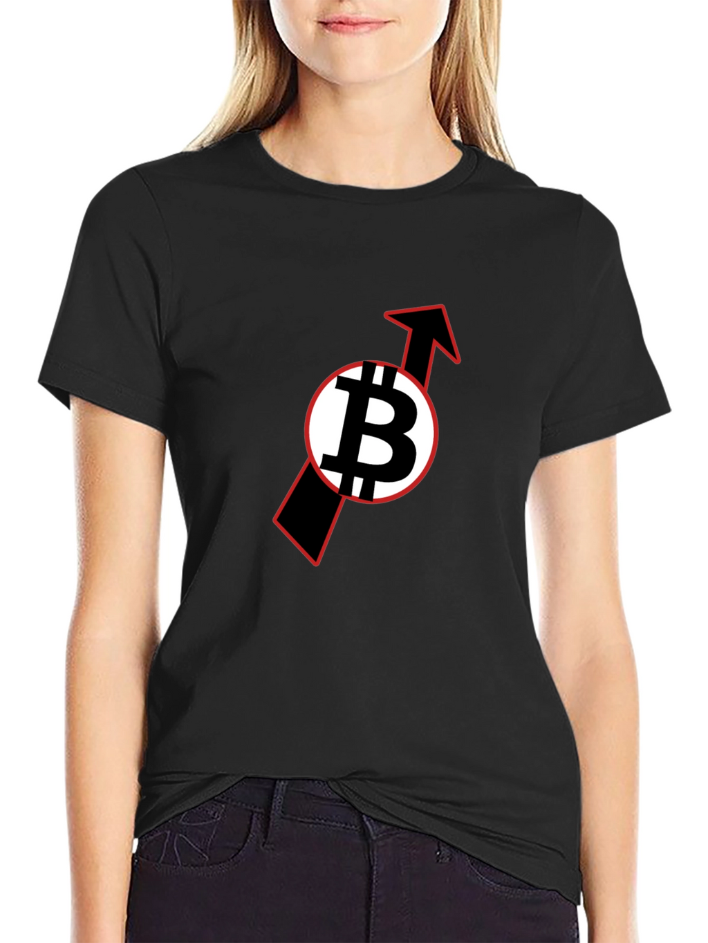 Bitcoin Upward Trend Black T-Shirt