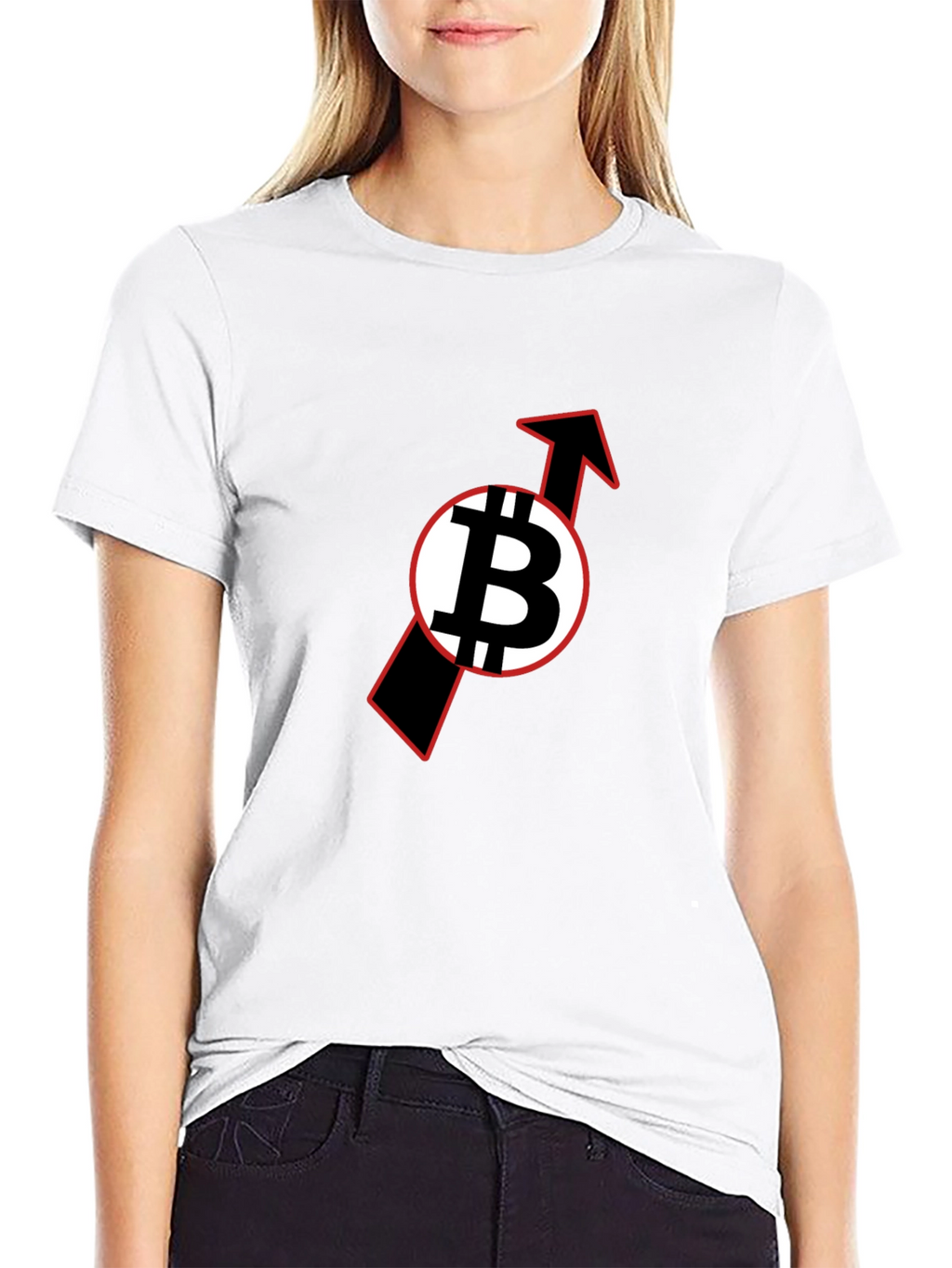 Bitcoin Upward Trend Black T-Shirt