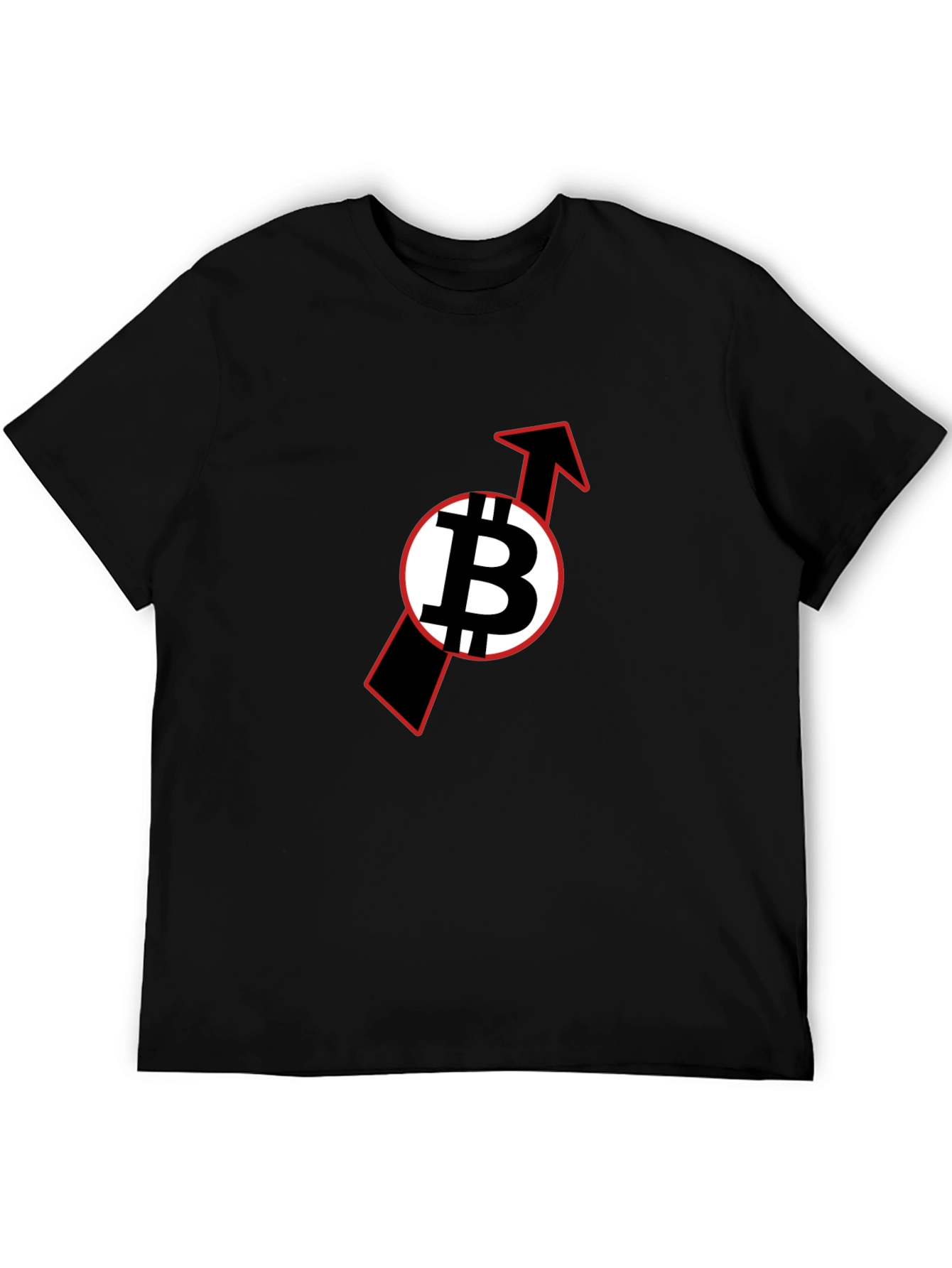 Bitcoin Upward Trend Black T-Shirt