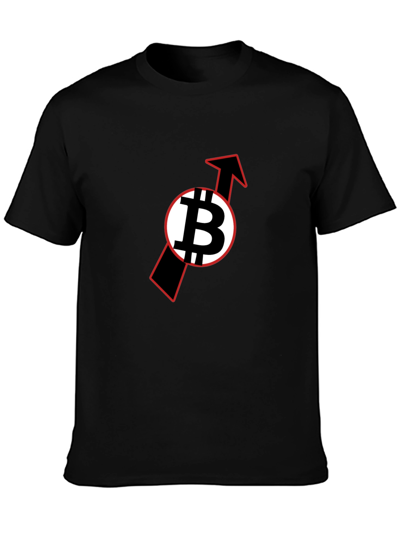 Bitcoin Upward Trend Black T-Shirt