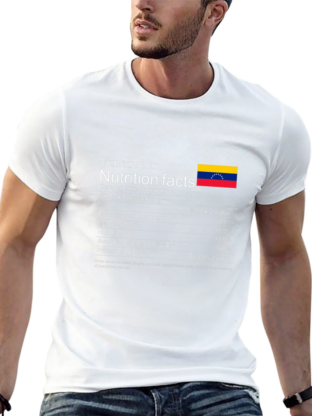 Funny Venezuelan Nutrition Facts T-Shirt