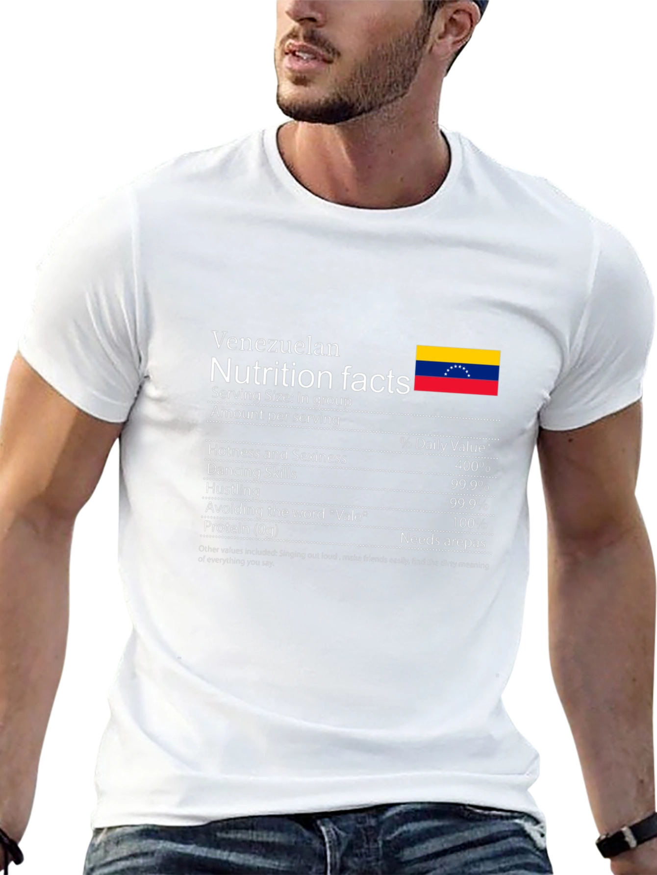 Funny Venezuelan Nutrition Facts T-Shirt