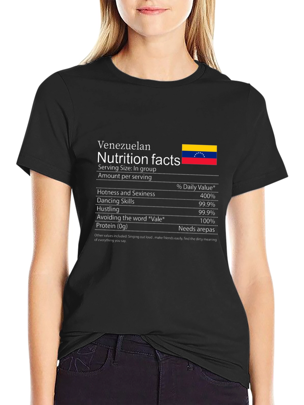 Funny Venezuelan Nutrition Facts T-Shirt