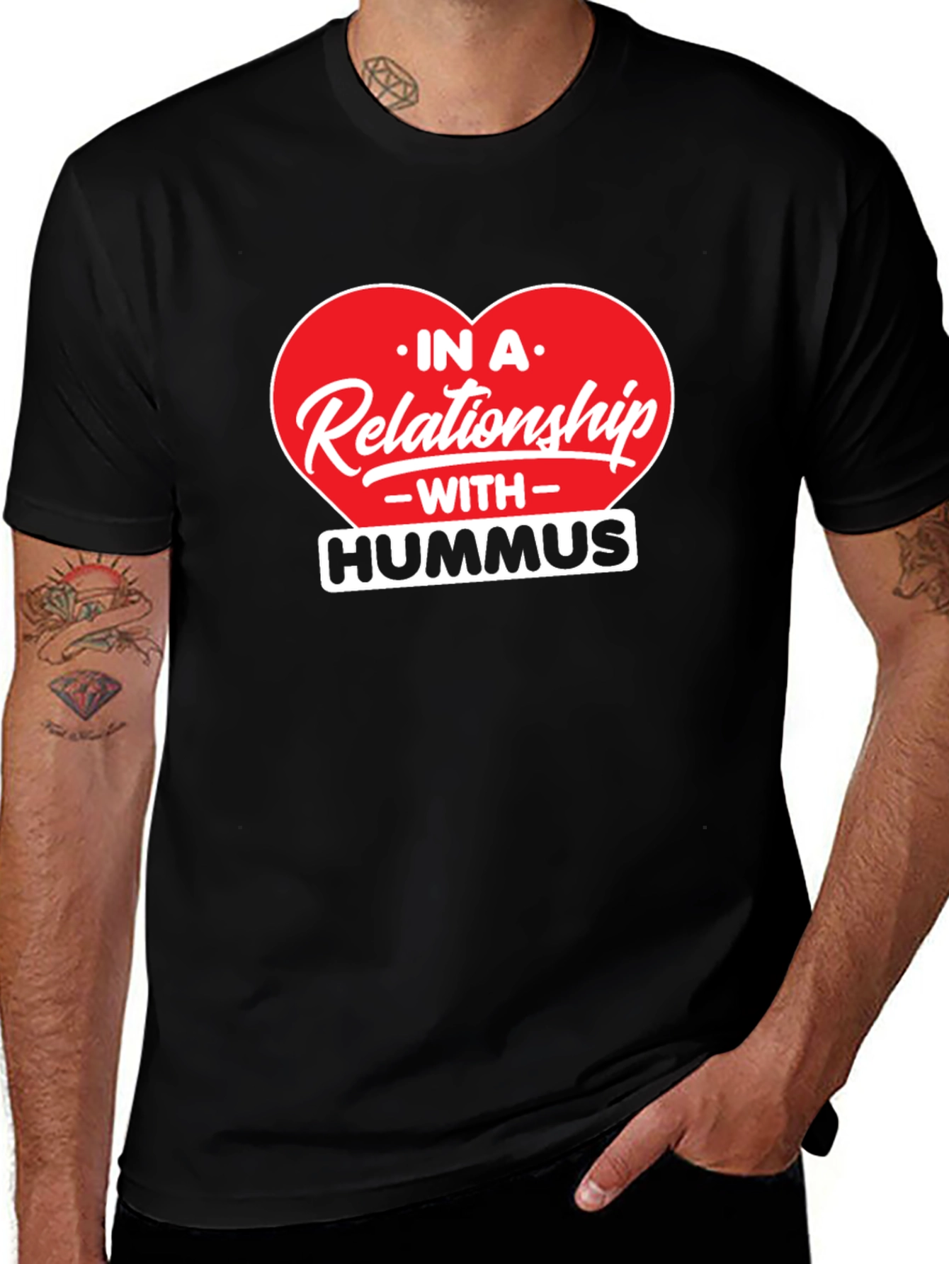 Hummus Lover T-Shirt: In A Relationship With Hummus Tee