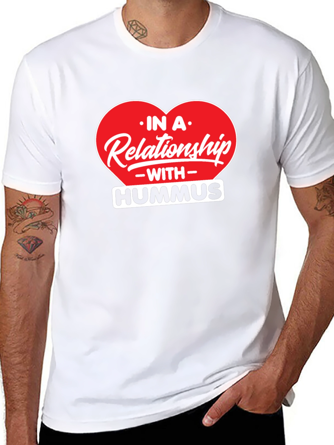 Hummus Lover T-Shirt: In A Relationship With Hummus Tee
