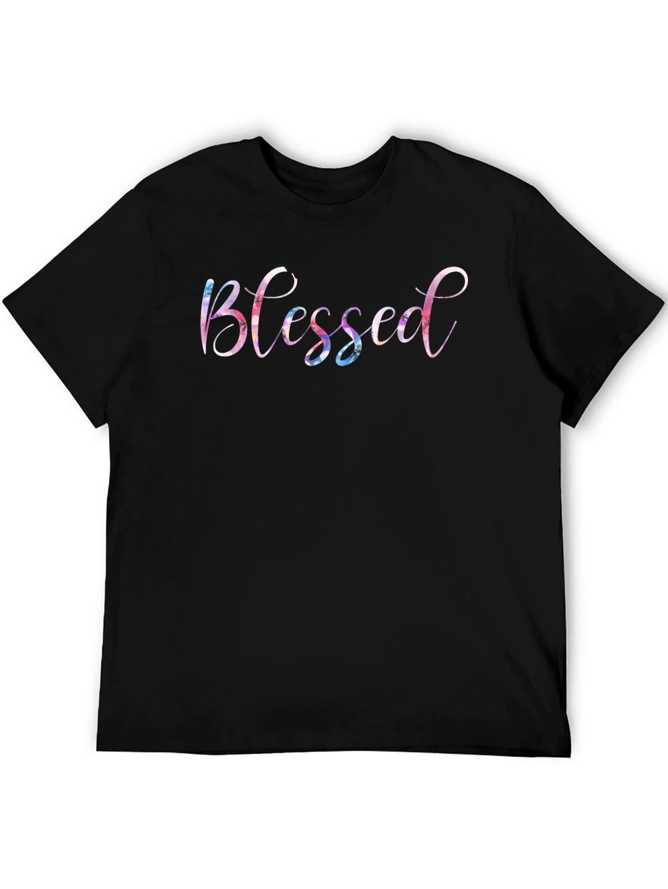 Blessed Graphic Print Crew Neck T-Shirt
