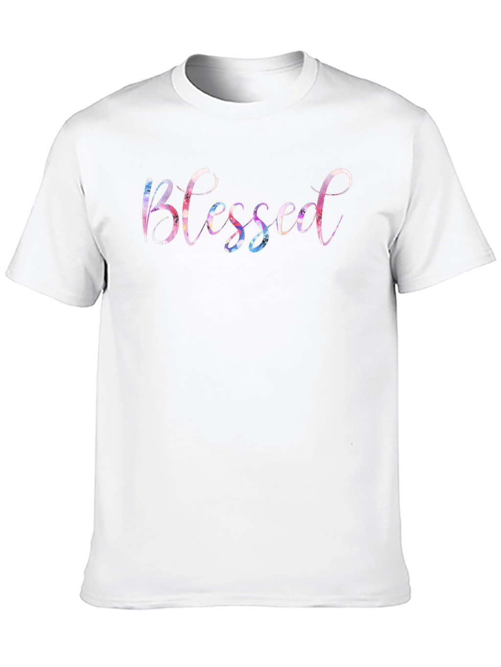 Blessed Graphic Print Crew Neck T-Shirt