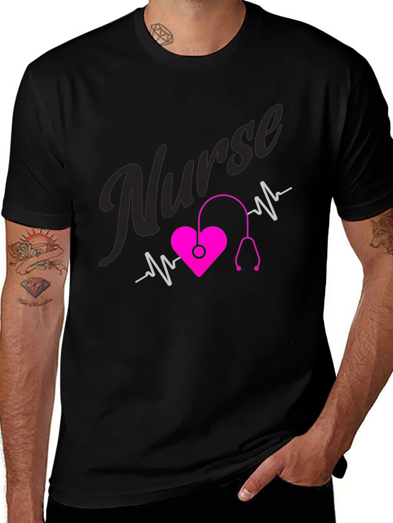 Nurse Heartbeat T-Shirt - Medical Professional Tee