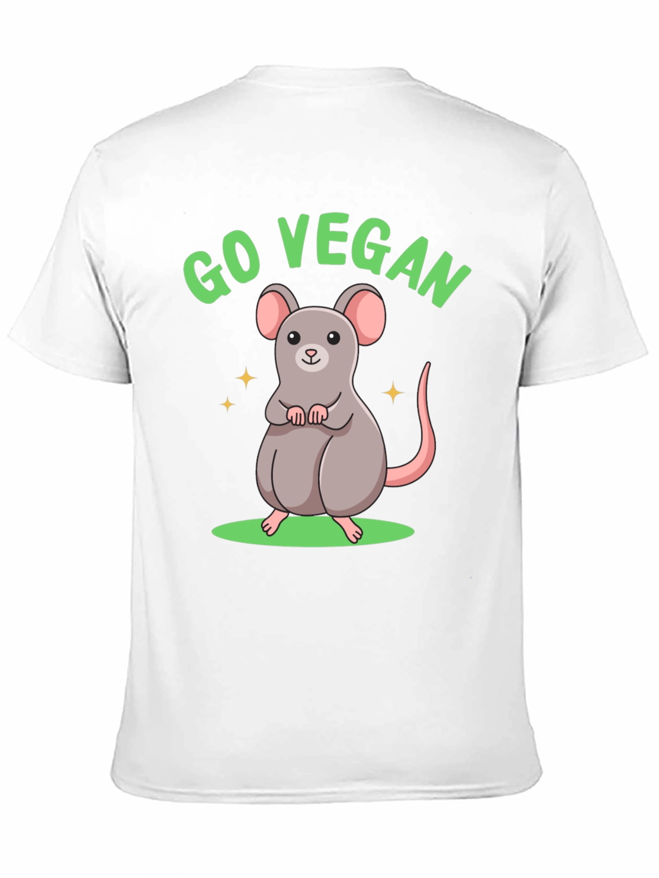 Go Vegan Rat Graphic T-Shirt