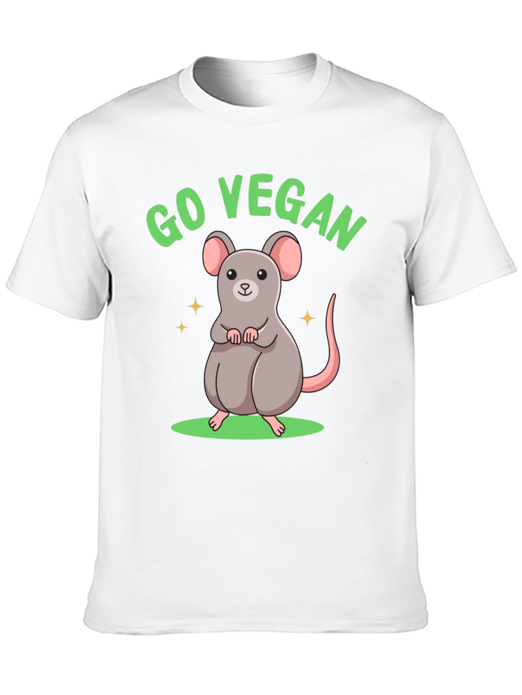 Go Vegan Rat Graphic T-Shirt