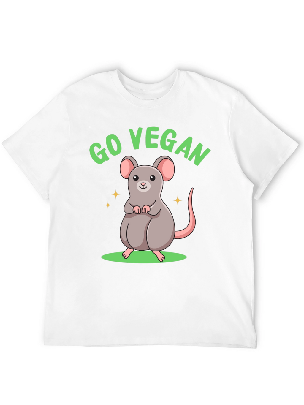 Go Vegan Rat Graphic T-Shirt