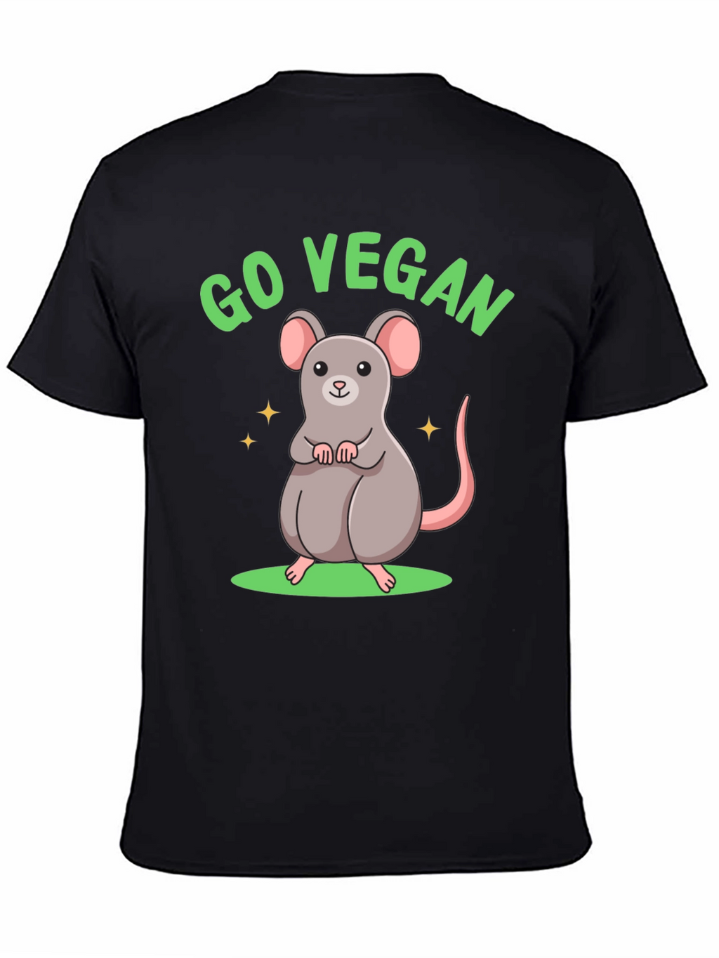 Go Vegan Rat Graphic T-Shirt